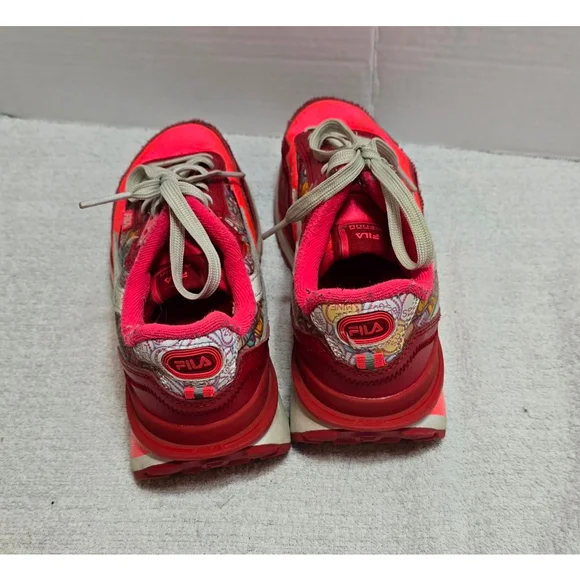 Women's Fila Red & Pink Sneakers US 4 - Picture 3 of 9